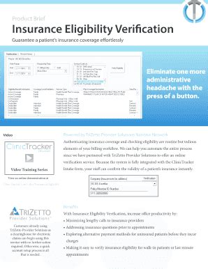Insurance companies are focusing on utilizing the power of big data and machine learning to come up with products that meet the needs of different customer and market segments. free insurance eligibility verification - Edit & Fill Out Top Online Forms, Download Templates ...