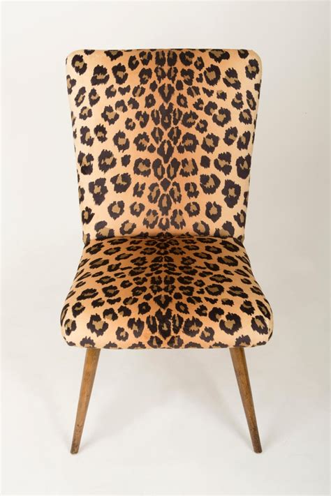 A mid century wingback chair pairs great with sofas & sectionals to make a design statement in your living room. Set of Two Mid-Century Modern Leopard Print Chairs, 1960s ...