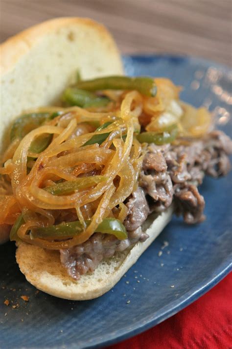 Meaty, gooey, and delightfully messy, our lightened version of the philly. Philly Cheese Steak Sandwiches - Recipe Girl
