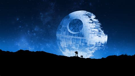Wallpaper Star Wars Death Star At At Space Night Sky 2560x1440