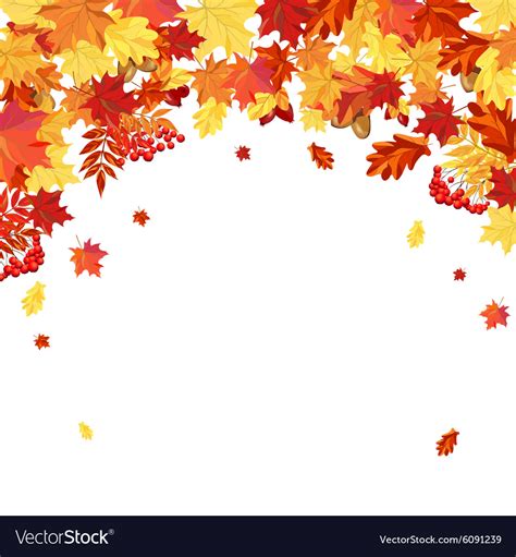 Autumn Leaves Frame Royalty Free Vector Image Vectorstock