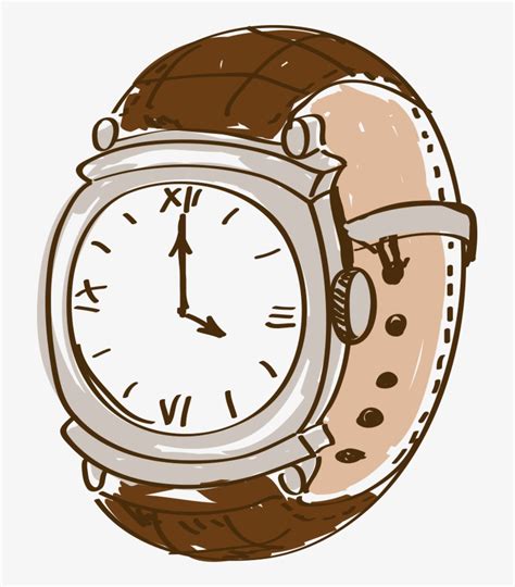 Watch Cartoon Drawing Clip Art Reloj De Mano Dibujo Png Image