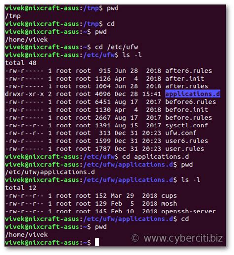 How To Change Directory In Linux Using Cd Command Nixcraft