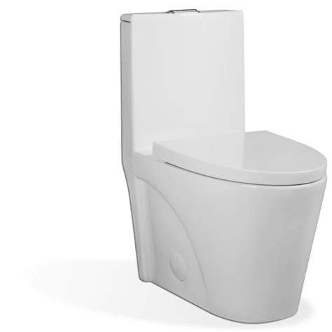 Dual Flush Elongated One Piece Toilet With High Efficiency Flush