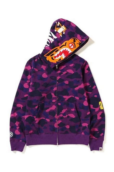 Bape Color Camo Tiger Full Zip Hoodie Fw18 Urban Outfitters