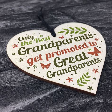 Baby Announcement Great Grandparent Ts Heart Grandparent Sign