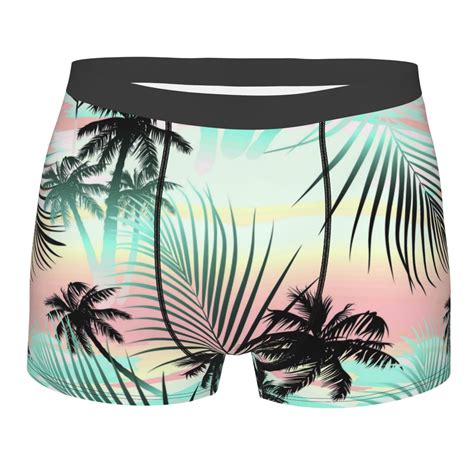 Junzan Tropical Summer Palm Mens Underwear Boxer Briefs For Mens