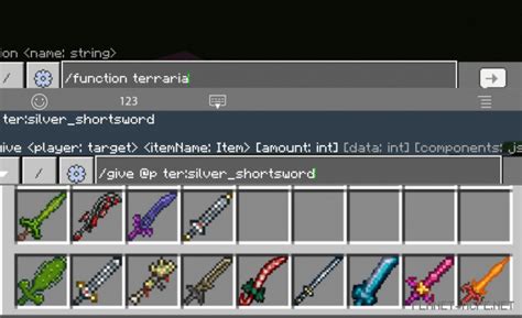 Скачать Мод Terraria Swords для Minecraft