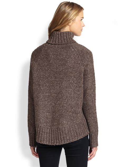 Lyst Feel The Piece Kingsley Chunky Knit Turtleneck Sweater In Brown