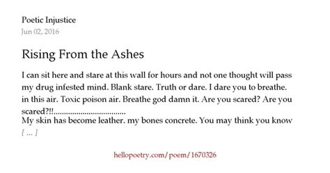 Rising From The Ashes By Your Name Here Hello Poetry