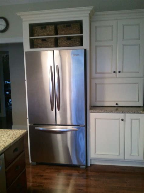 Ideas for using that awkward space above the fridge. space above fridge idea, I like this or making it into a ...