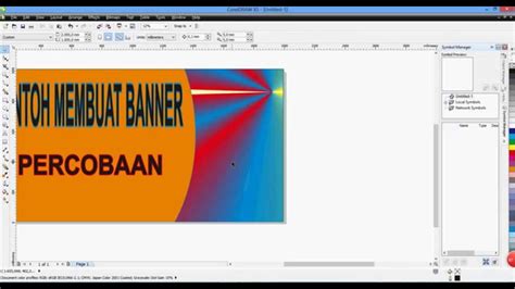 Membuat Banner Menggunakan Corel Draw X Youtube
