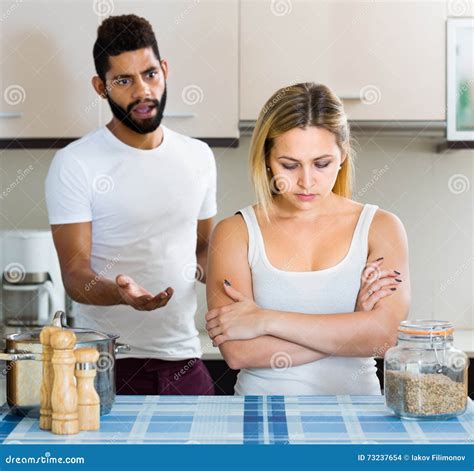 Man And Wife Having Bad Argument Stock Photo Image Of European Fight