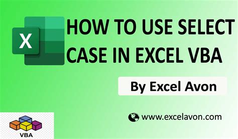 How To Use Select Case Statement In Excel Vba
