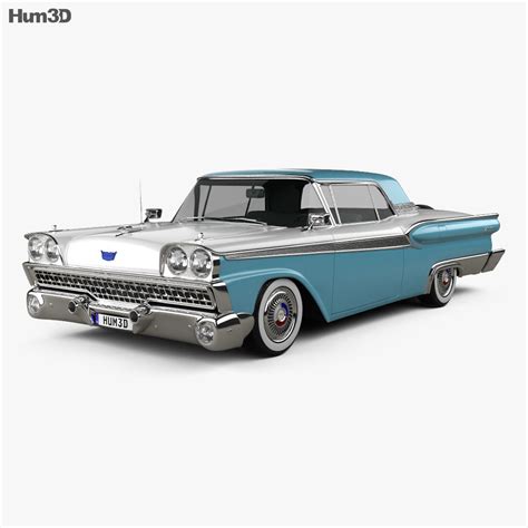 It even comes with the original dealer galaxie was a high end trim level added to the fairlane 500 in midyear 59. Ford Fairlane 500 Galaxie Skyliner 1959 3D model ...