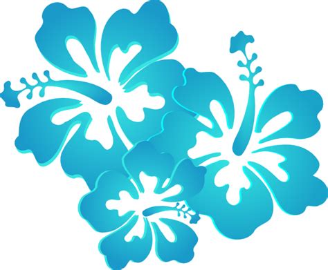 Hawaiian Flower Hibiscus Clip Art Turquoise Flower Cliparts Png Download Free