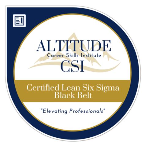 Certified Lean Six Sigma Black Belt Credly