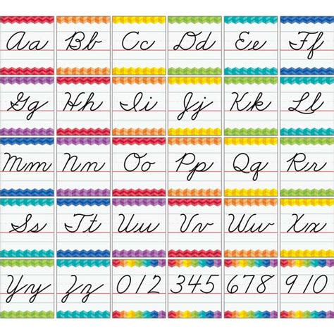 These alphabet printables and activities are perfect for preschool and kindergarten students. Cursive Alphabet Letters For Classroom - Letter