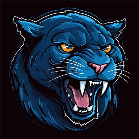 Premium Vector Panther Mascot Vector Illustration With Black