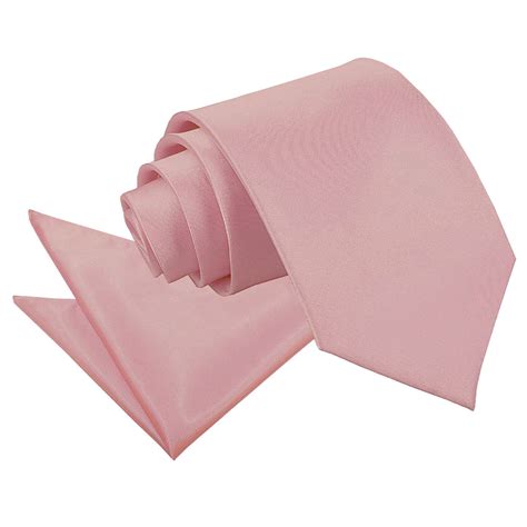 Men S Plain Dusty Pink Satin Clip On Tie
