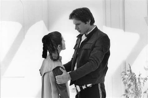 Behind The Scenes Photographs Of Carrie Fisher And Harrison Ford During