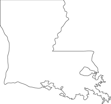Louisiana Map With Parishes Outlined Iucn Water
