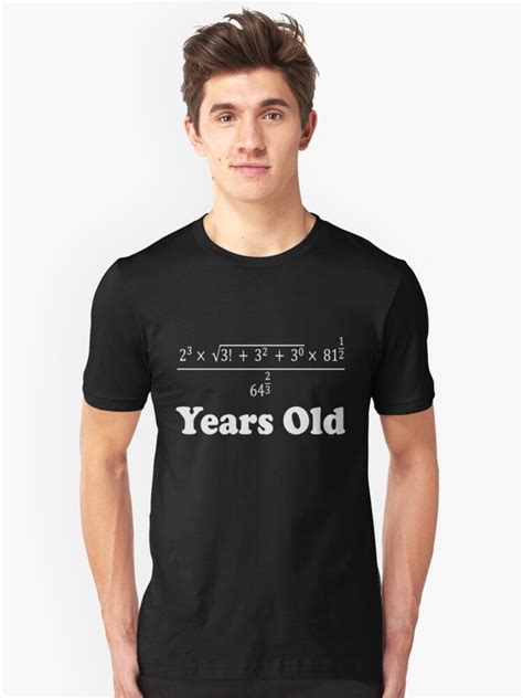 18 Years Old Algebra Equation Funny 18th Birthday Math Shirt T Shirt