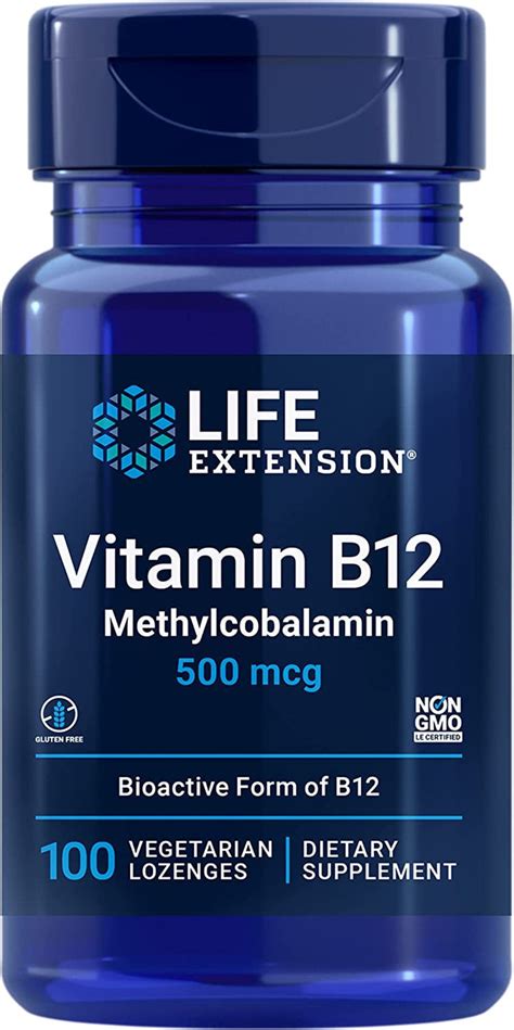 Buy Life Extension Vitamin B12 500 Mcg 100 Lozenges Energy Uk Online