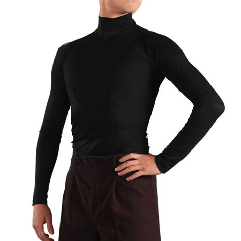 Latin Dance Tops Men S Ballroom Practice Wear Professional Long Sleeve Dancing Clothes Cha Cha