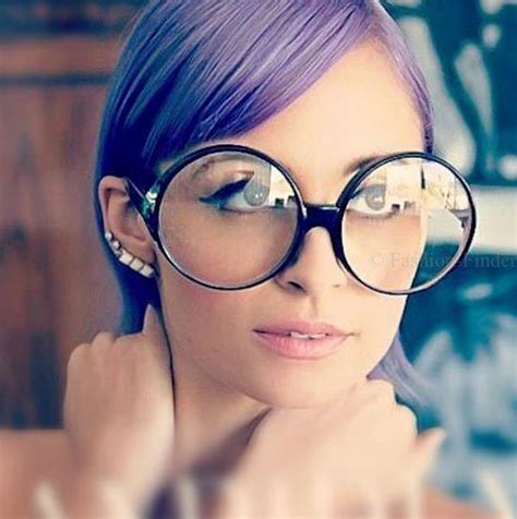 Round Big Oversized Circle Black Clear Boho Style Nerd Eyeglasses