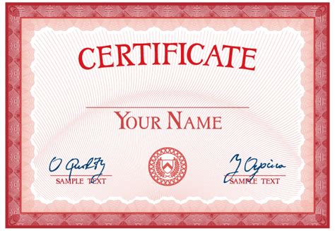 Certificate Of Commendation Vector Free Vector 4vector