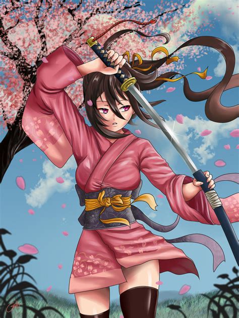 Samurai Girl By Kenndraw On Deviantart