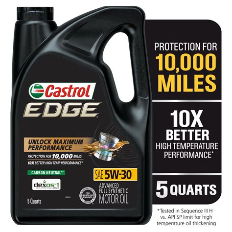 Castrol Edge W Advanced Full Synthetic Motor Oil Quarts