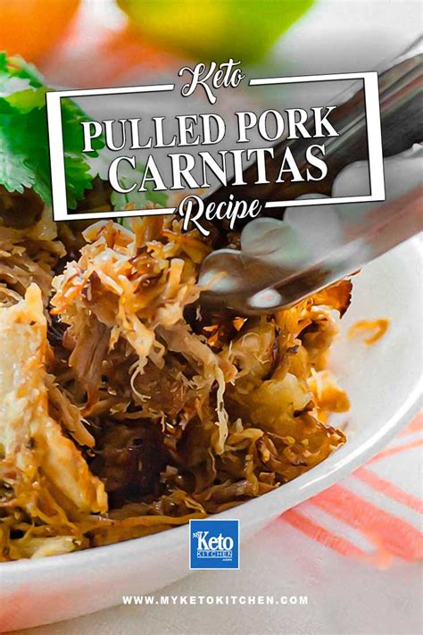 The most epic low carb bbq pulled pork sandwiches on keto approved cheddar biscuits with cabbage slaw. Pulled Pork Carnitas - Delicious Keto Mexican Recipe