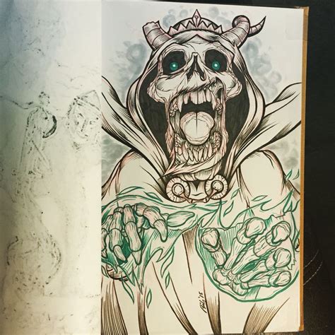 Final Inks On The Lich Sketch Adventure Time Tattoo Adventure Time