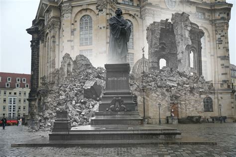 Originally, it was called kirche unserer lieben frau (lit. Dresden after the bombings of 1945 and in 2015 - Mirror Online