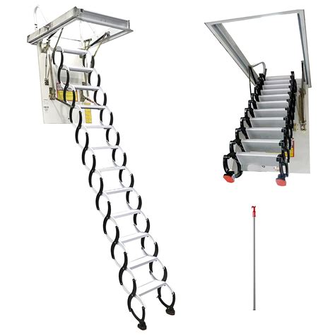 Buy Intbuying Attic Ceiling Black Folding Loft Ladder Stairs Extension