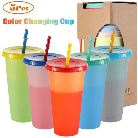 457 Pack Color Changing Plastic Tumblers 1624 Oz Color Changing