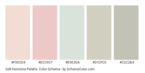 Soft Feminine Palette Color Scheme Gray