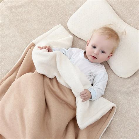 Baby Blankets Winter Warm Organic Cotton Berber Fleece Swaddles For