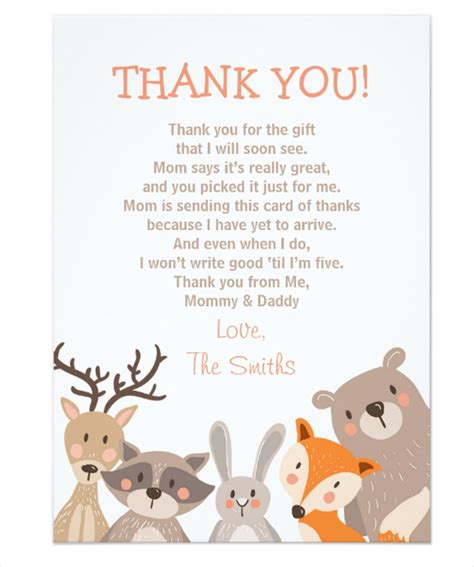 We have created a list of wonderful, clever. woodland baby shower thank you invitation