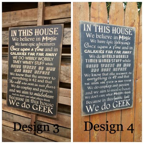 Custom Carved Wooden Sign In This House We Believe In Magic We Do