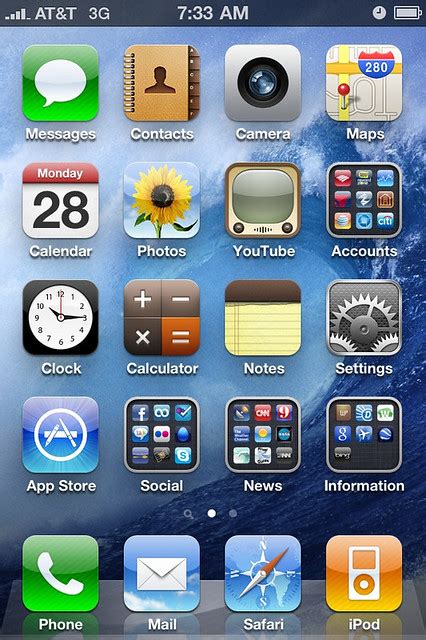 Iphone 4 Home Screen Flickr Photo Sharing
