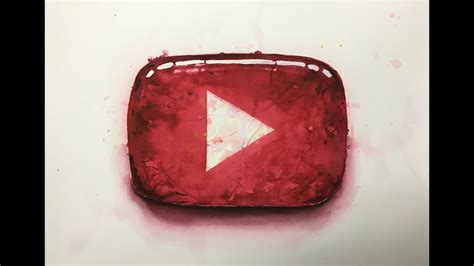 Watercolor Youtube Logo Painting Timelapse Demonstration Youtube