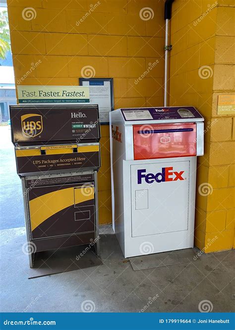 FedEx Drop Box Near Other Mail Boxes Editorial Image | CartoonDealer
