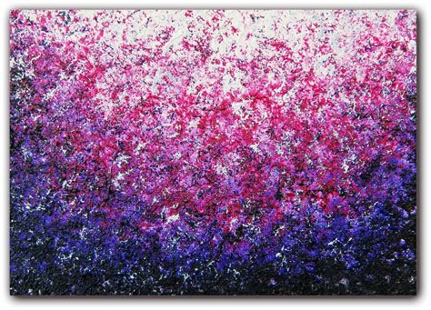 Original Abstract Oil Painting Purple Impressionst Art By Bingart