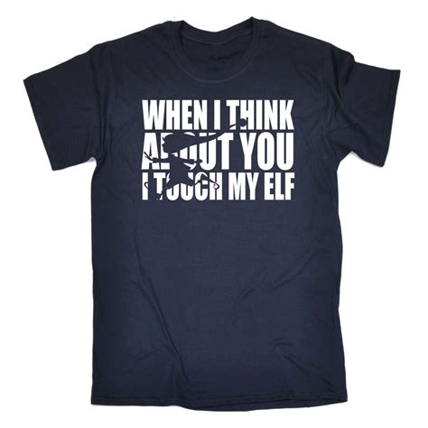 Christmas T Shirt When I Think About You I Touch My Elf Adult X Mas