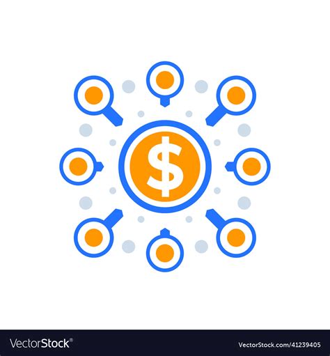 Crowdfunding Project Funding Financing Icon Vector Image