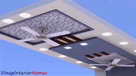 22 Modern False Ceiling Design For Hall With Two Fans Ideas