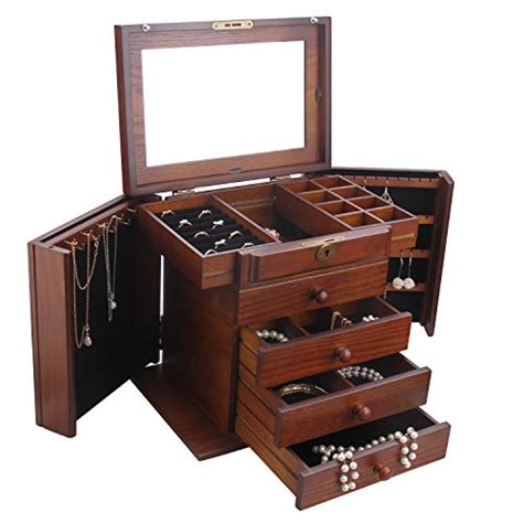 Extra Large Wooden Jewelry Box Jewelry Cabinet With Top